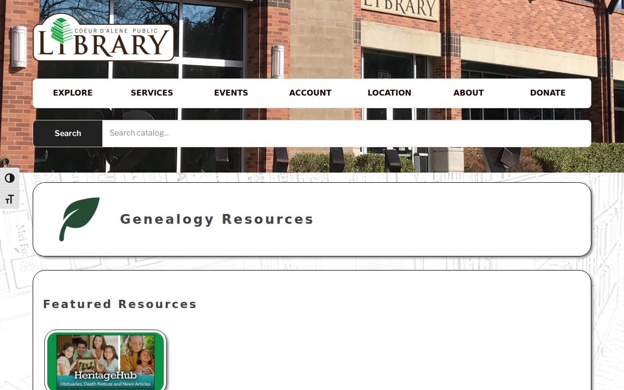 Coeur d'Alene residents directory genealogy resources